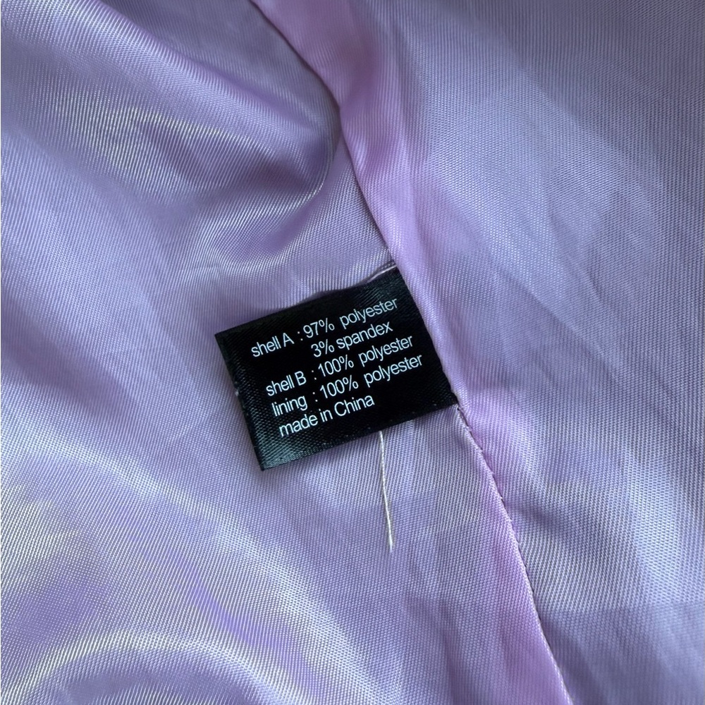 Lane Bryant 22W Plum Satin Bomber Jacket Snap Pocket Ruffle Trim Plus Chic - Picture 5 of 14